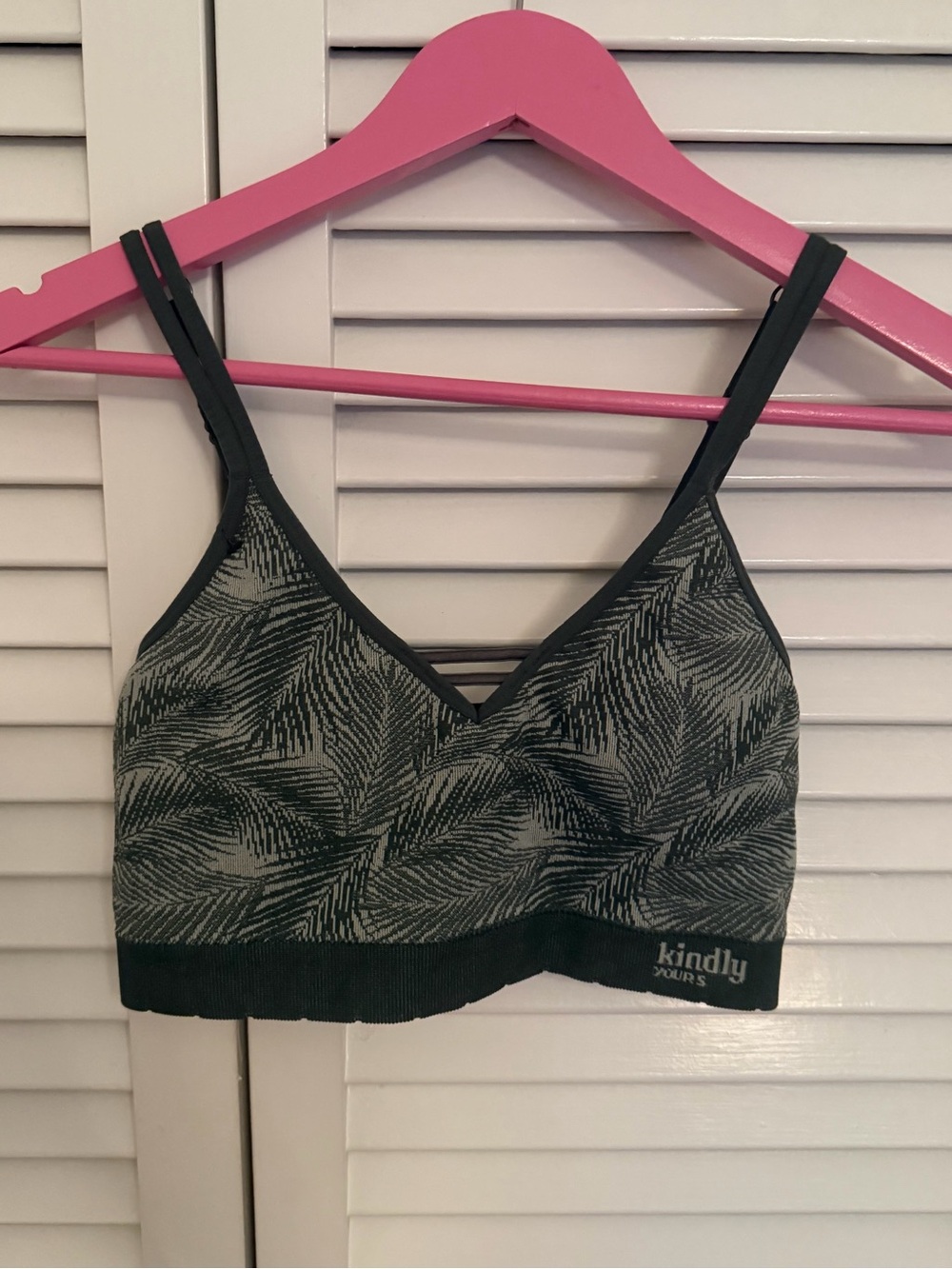Kindly Yours Green Patterned Wireless Bralette